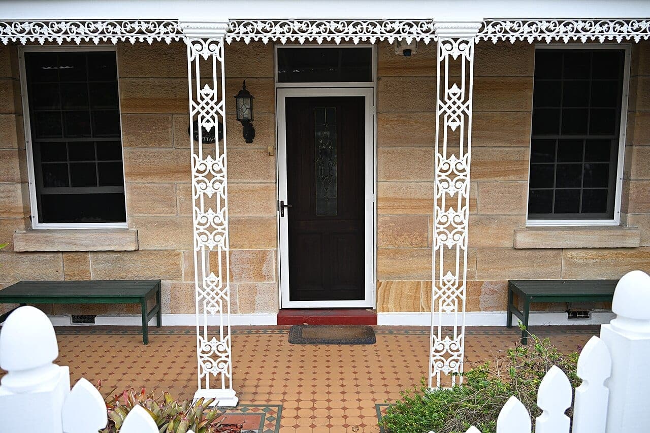 Sandstone cottage with a verandah